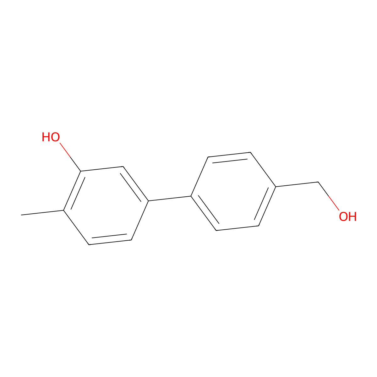 5-(4-Hydroxymethylphenyl)-2-methylphenol molecular structure, CAS 1261933-83-8