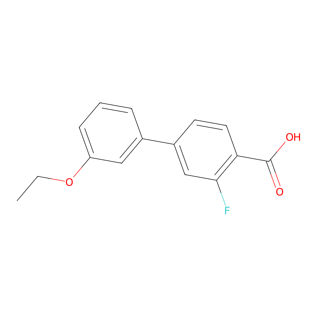 4-(3-Ethoxyphenyl)-2-fluorobenzoic acid molecular structure, CAS 1261934-06-8