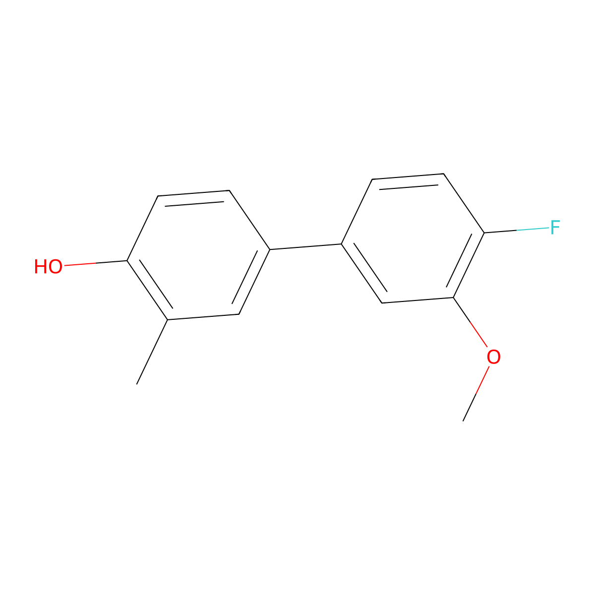 4-(4-Fluoro-3-methoxyphenyl)-2-methylphenol molecular structure, CAS 1261934-22-8