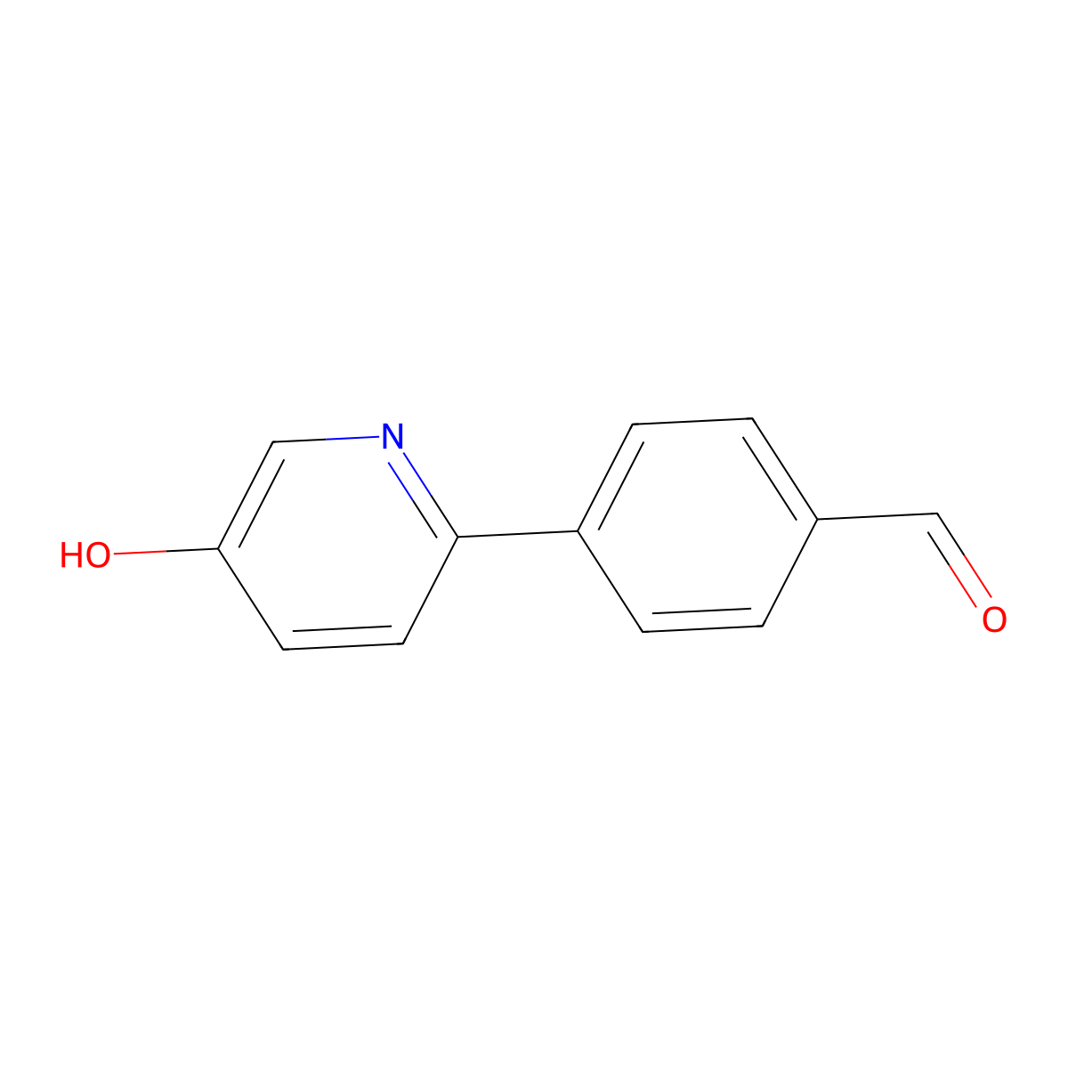 4-(5-Hydroxypyridin-2-yl)benzaldehyde molecular structure, CAS 1261934-26-2