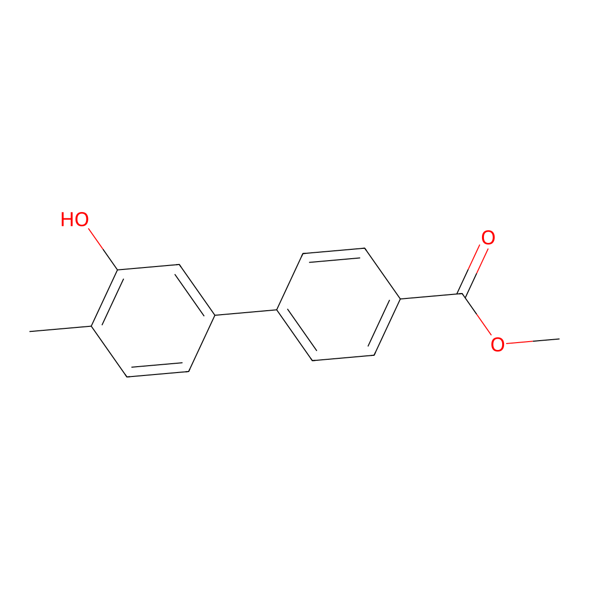 5-(4-Methoxycarbonylphenyl)-2-methylphenol molecular structure, CAS 1261934-47-7
