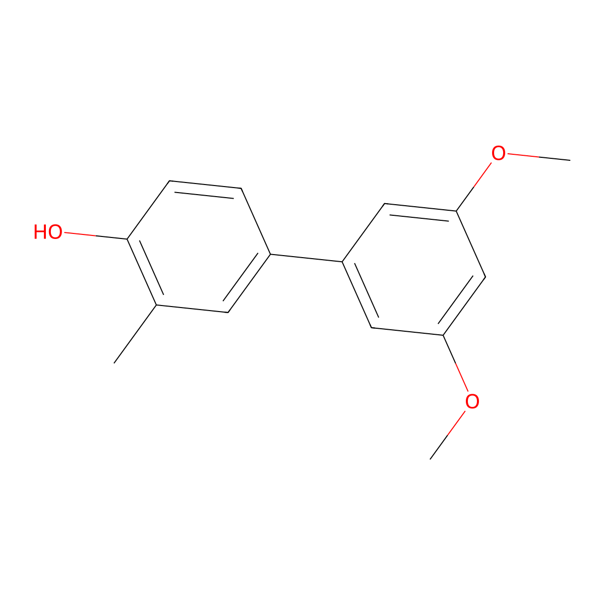 4-(3,5-Dimethoxyphenyl)-2-methylphenol molecular structure, CAS 1261934-56-8