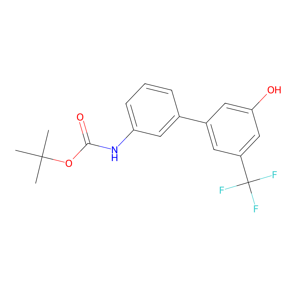 5-(3-BOC-Aminophenyl)-3-trifluoromethylphenol molecular structure, CAS 1261934-57-9