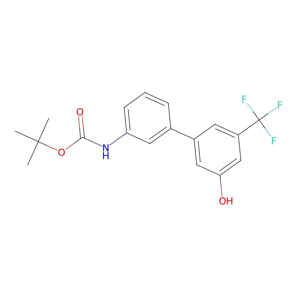 5-(3-BOC-Aminophenyl)-3-trifluoromethylphenol molecular structure, CAS 1261934-57-9