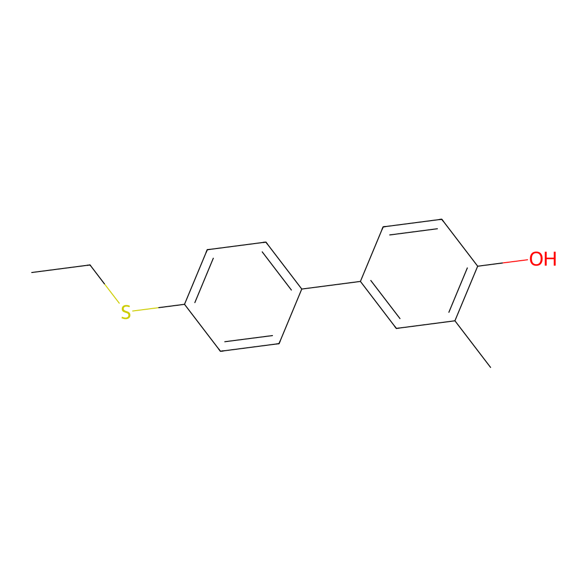 4-(4-Ethylthiophenyl)-2-methylphenol molecular structure, CAS 1261934-61-5