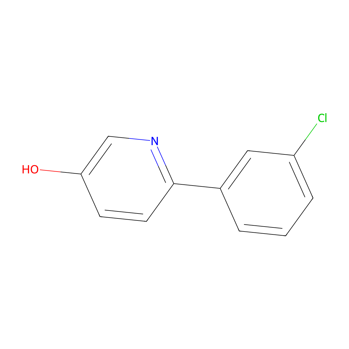 6-(3-Chlorophenyl)pyridin-3-ol molecular structure, CAS 1261934-69-3
