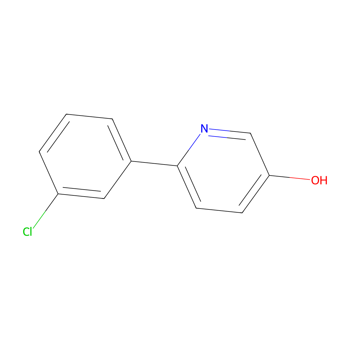6-(3-Chlorophenyl)pyridin-3-ol molecular structure, CAS 1261934-69-3