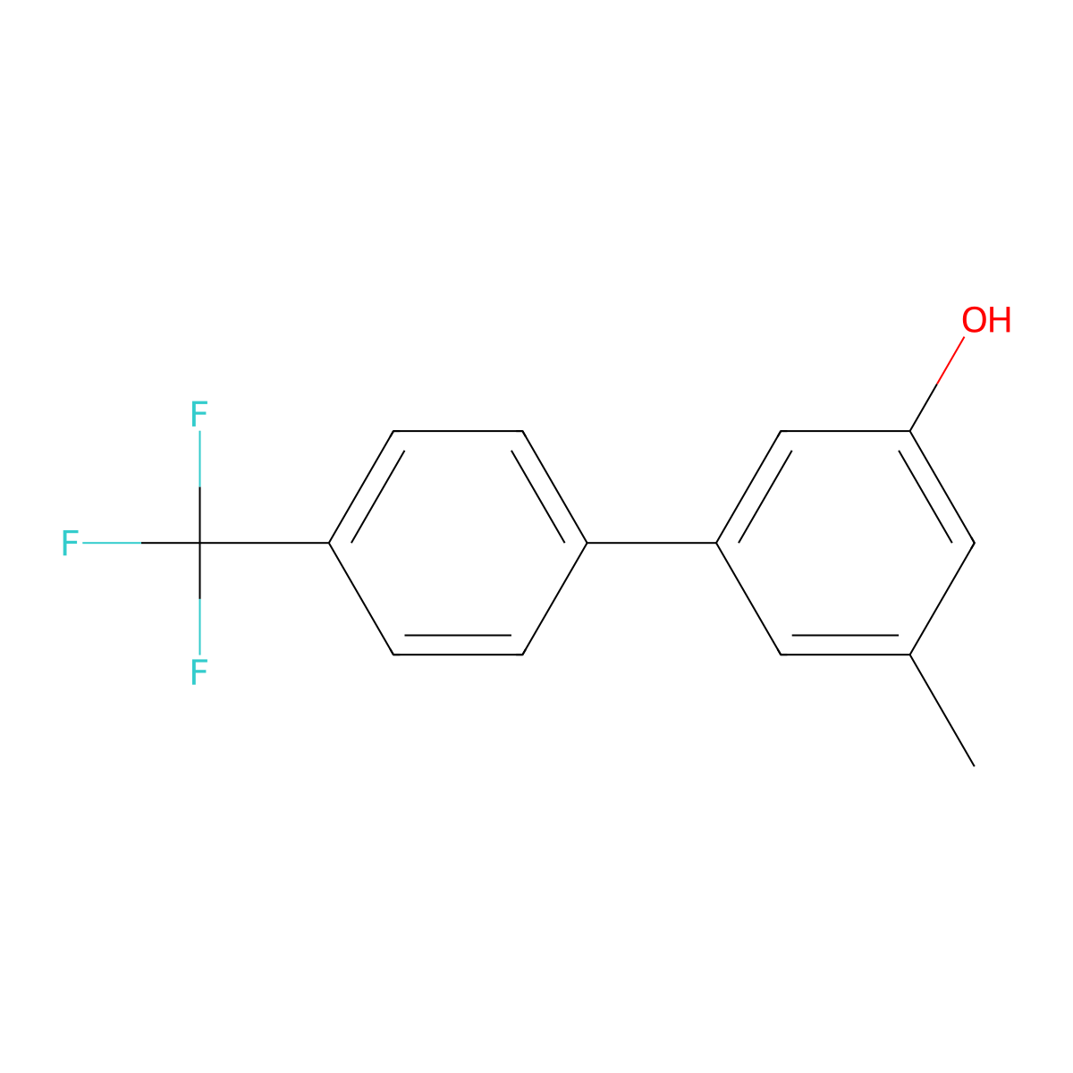 3-Methyl-5-(4-trifluoromethylphenyl)phenol molecular structure, CAS 1261934-70-6