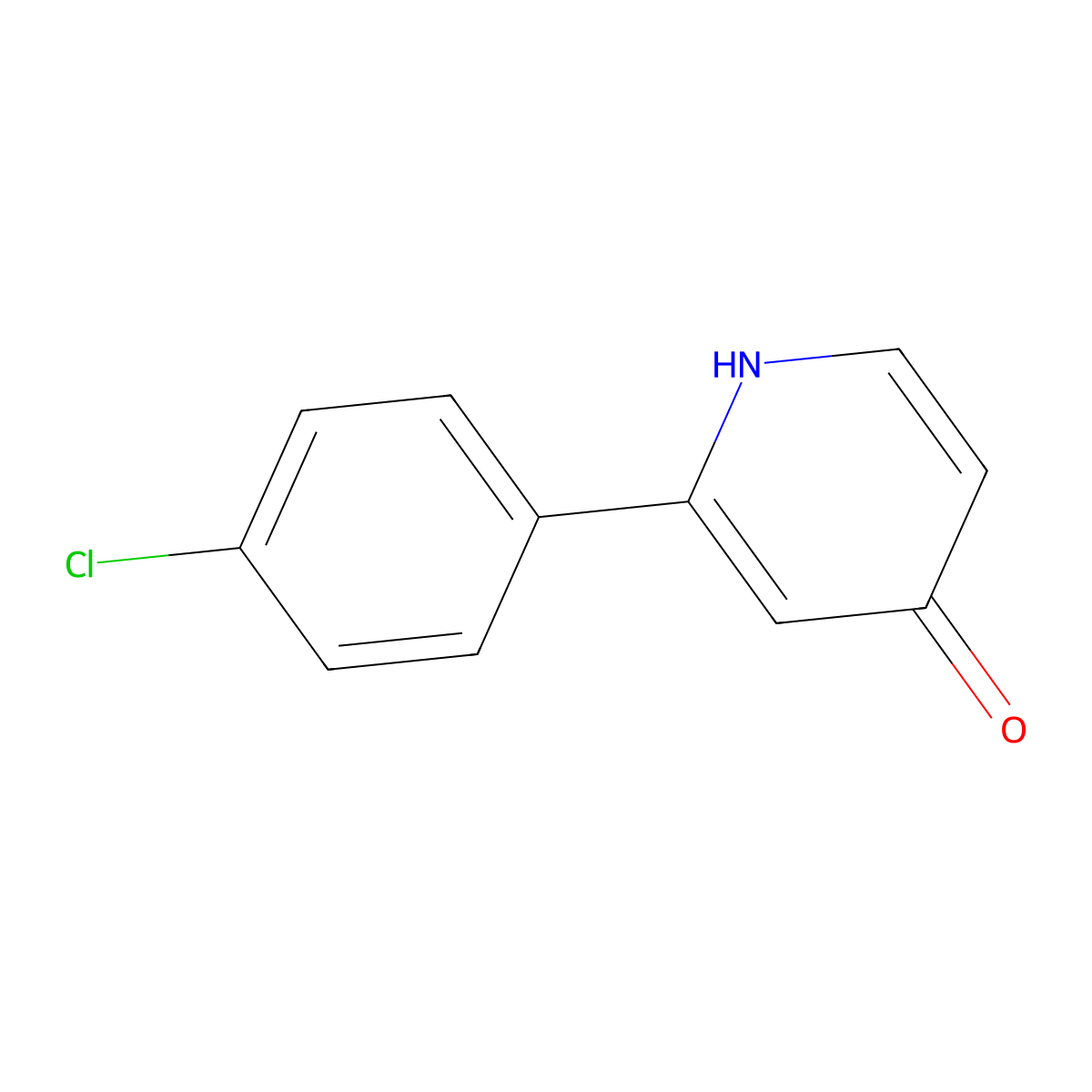 2-(4-Chlorophenyl)pyridin-4(1H)-one molecular structure, CAS 1261934-73-9