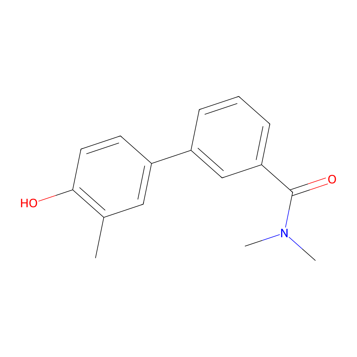 4-[3-(N,N-Dimethylaminocarbonyl)phenyl]-2-methylphenol molecular structure, CAS 1261934-79-5