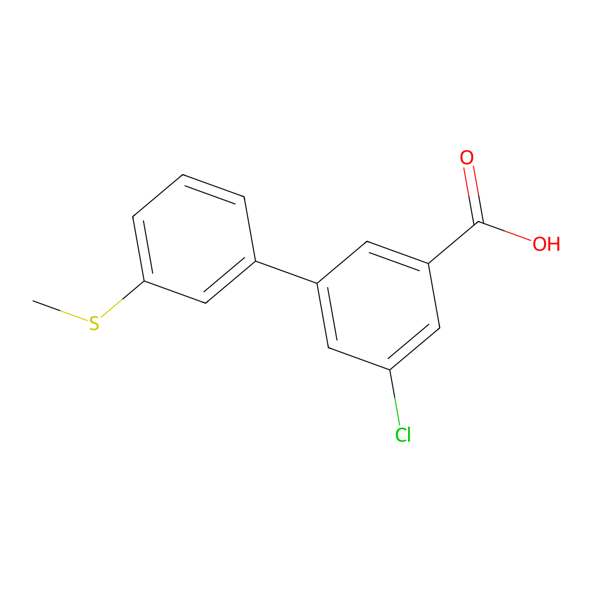 5-Chloro-3-(3-methylthiophenyl)benzoic acid molecular structure, CAS 1261935-02-7