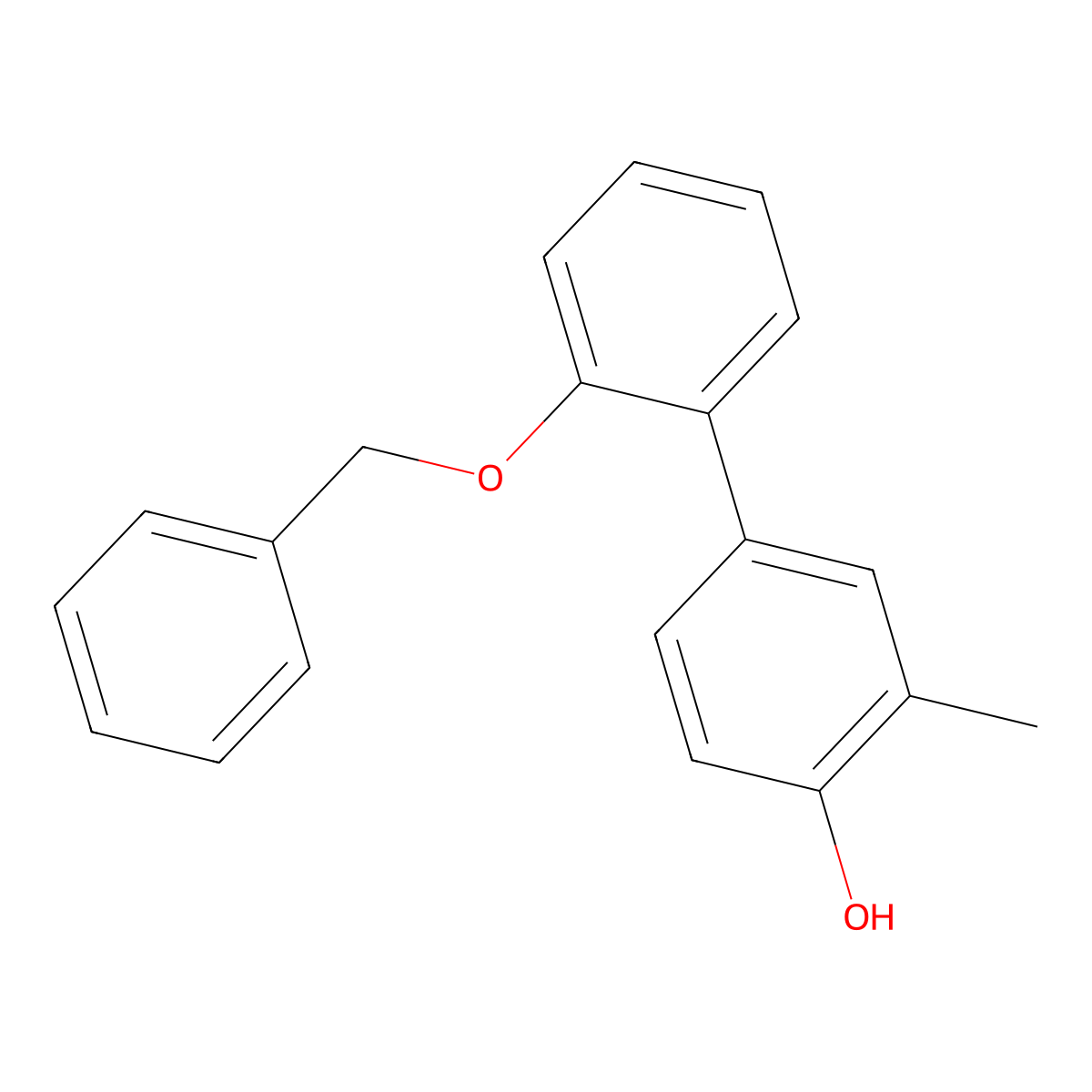 4-(2-Benzyloxyphenyl)-2-methylphenol molecular structure, CAS 1261935-18-5