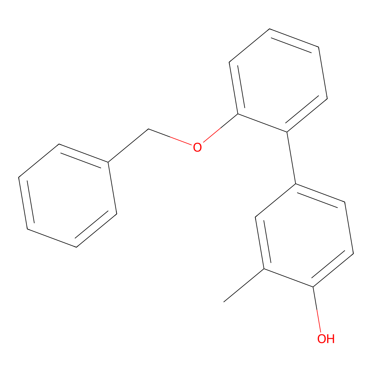 4-(2-Benzyloxyphenyl)-2-methylphenol molecular structure, CAS 1261935-18-5
