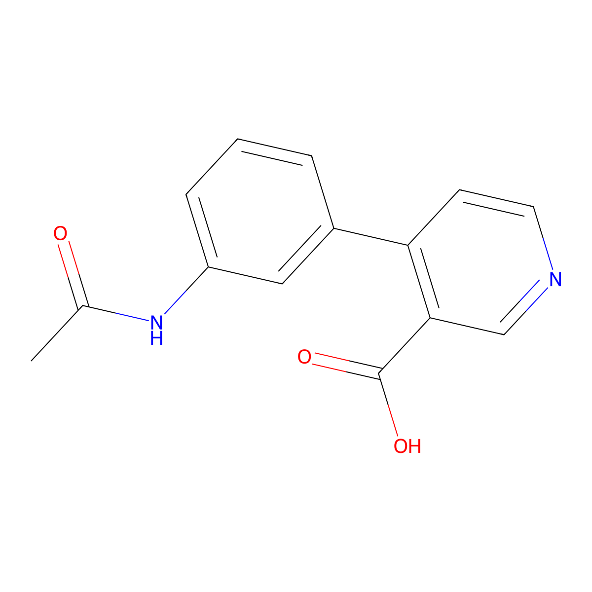 4-(3-Acetamidophenyl)pyridine-3-carboxylic acid molecular structure, CAS 1261935-35-6