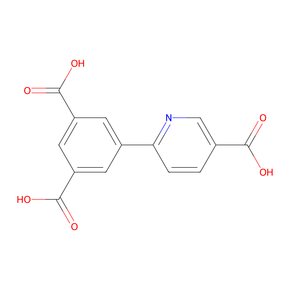 5-(5-Carboxypyridin-2-yl)benzene-1,3-dicarboxylic acid molecular structure, CAS 1261935-37-8