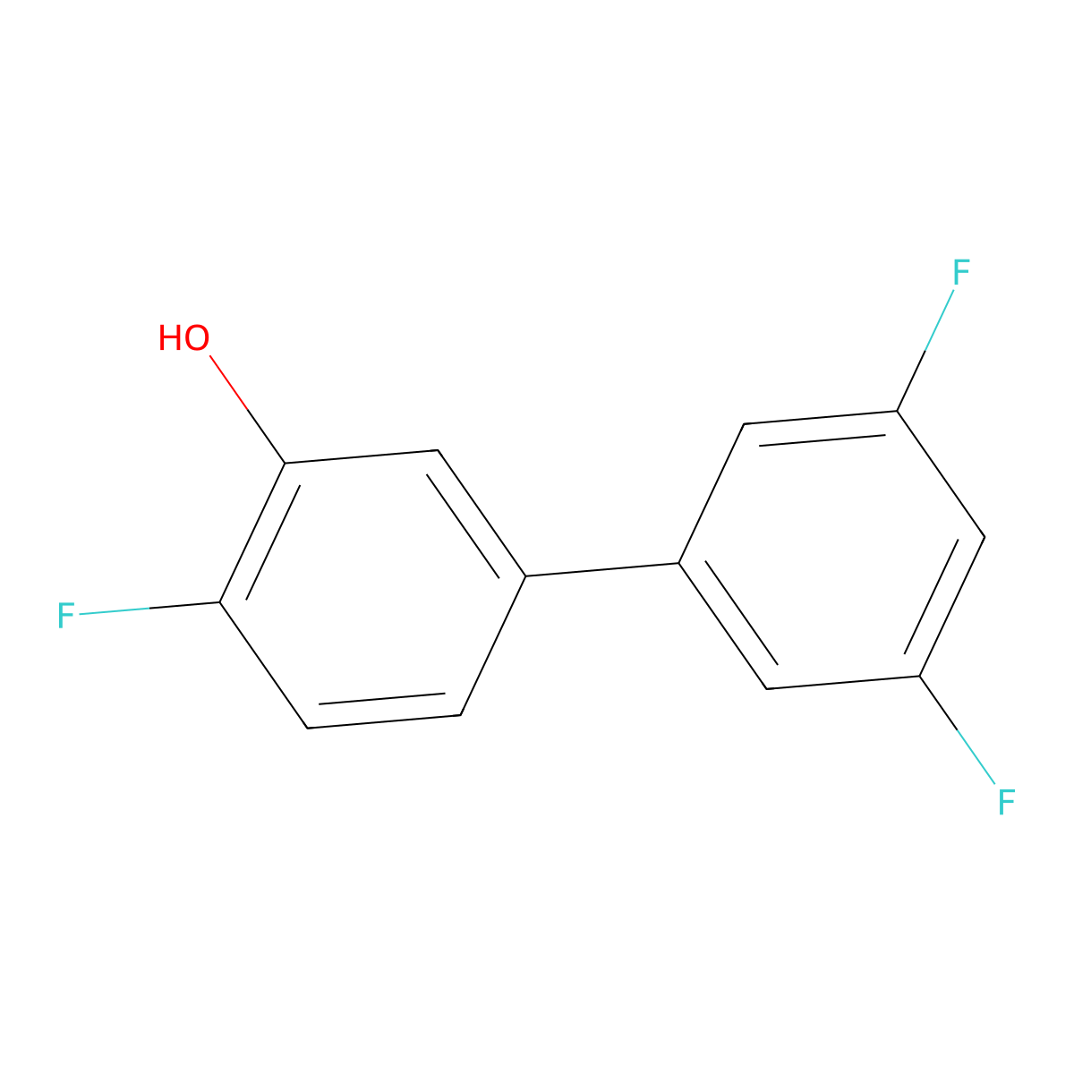 5-(3,5-Difluorophenyl)-2-fluorophenol molecular structure, CAS 1261935-47-0