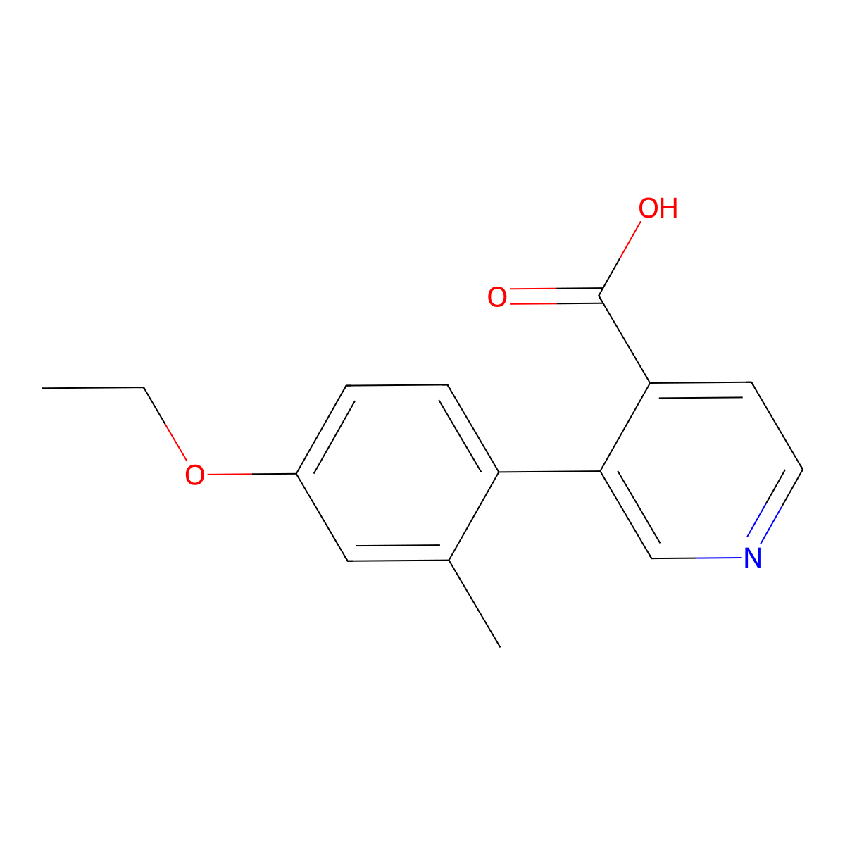 3-(4-Ethoxy-2-methylphenyl)isonicotinic acid molecular structure, CAS 1261935-61-8