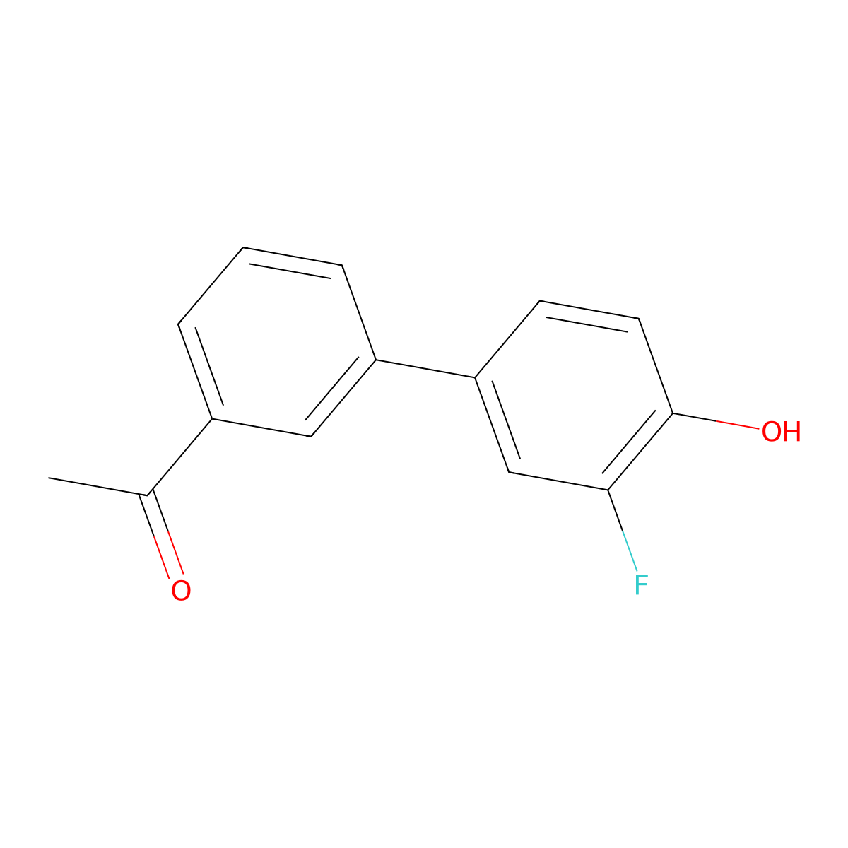 4-(3-Acetylphenyl)-2-fluorophenol molecular structure, CAS 1261935-65-2