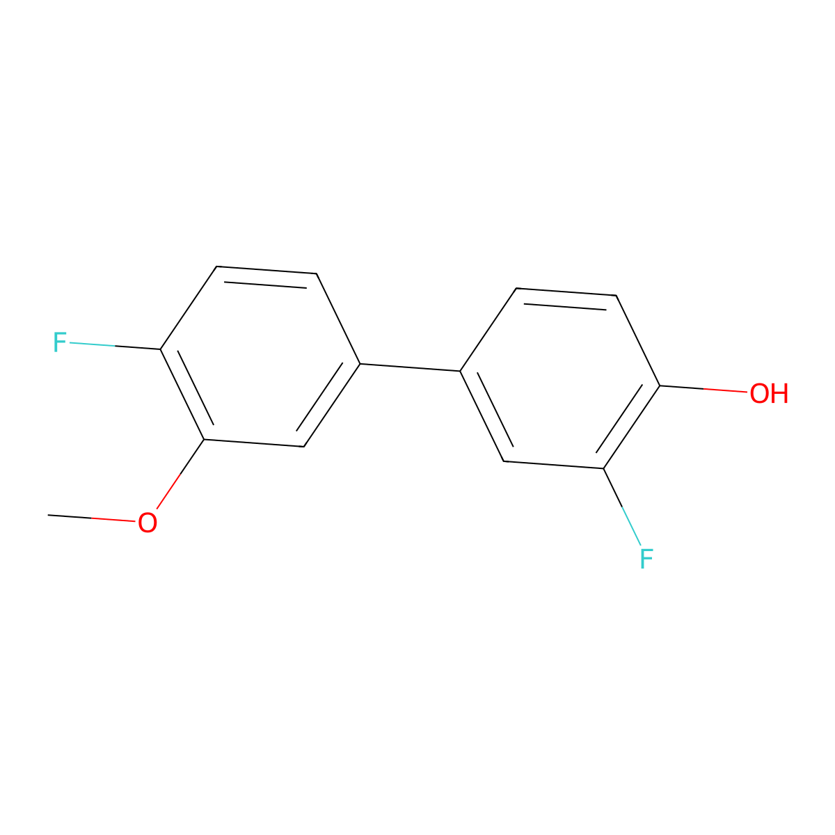 2-Fluoro-4-(4-fluoro-3-methoxyphenyl)phenol molecular structure, CAS 1261935-92-5