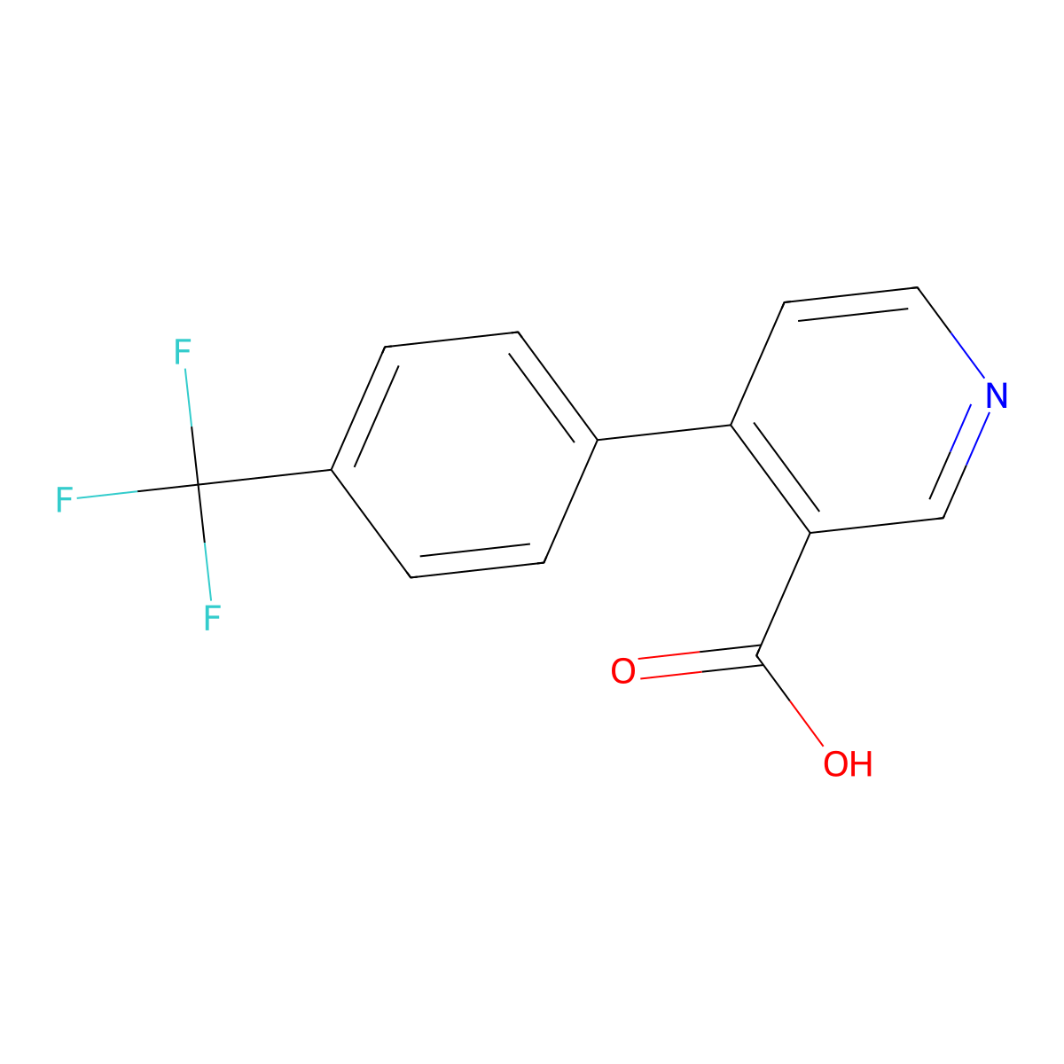 4-[4-(Trifluoromethyl)phenyl]pyridine-3-carboxylic acid molecular structure, CAS 1261936-06-4