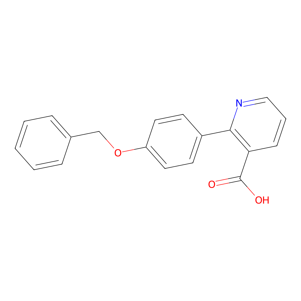 2-(4-Benzyloxyphenyl)nicotinic acid molecular structure, CAS 1261936-08-6