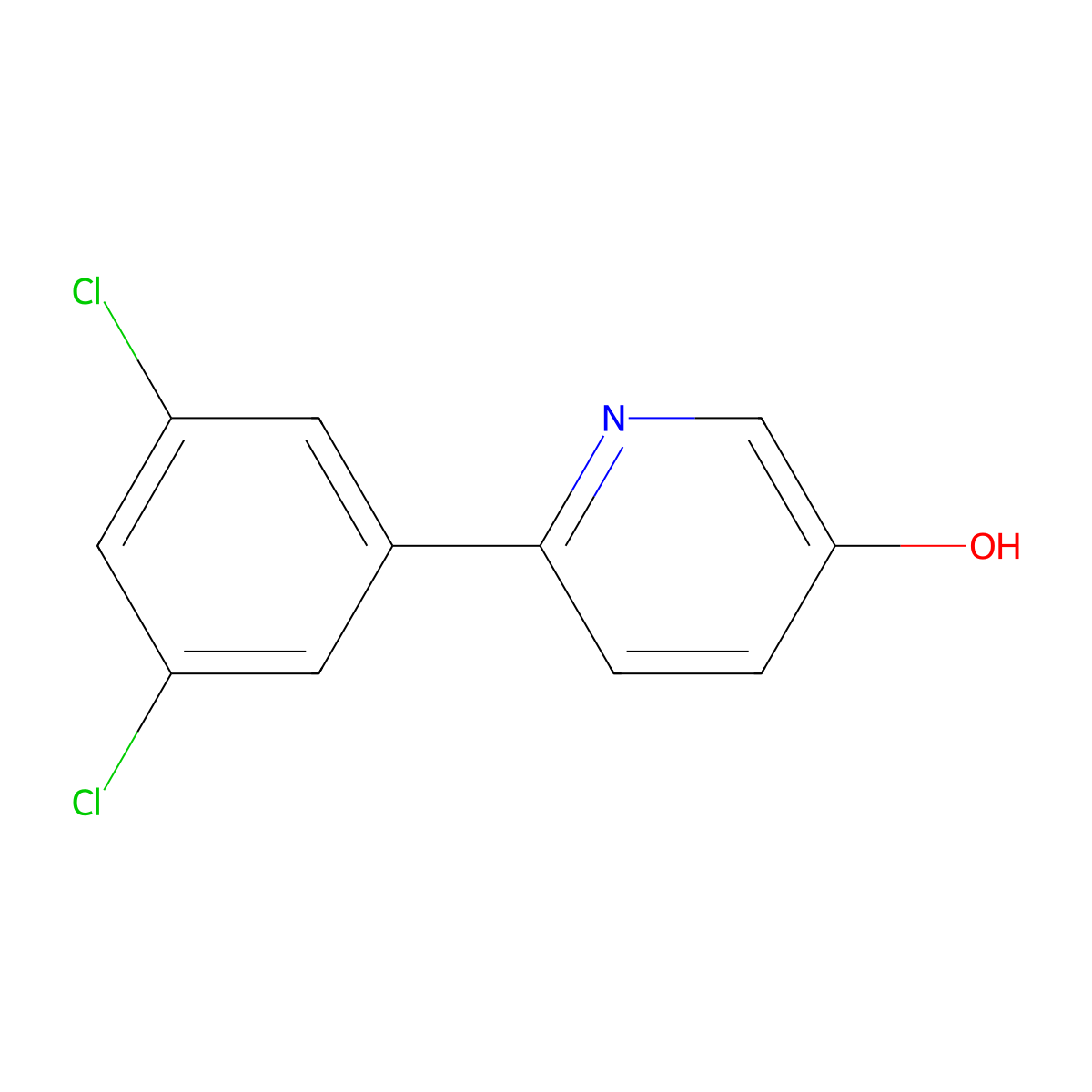 2-(3,5-Dichlorophenyl)-5-hydroxy-pyridine molecular structure, CAS 1261936-15-5