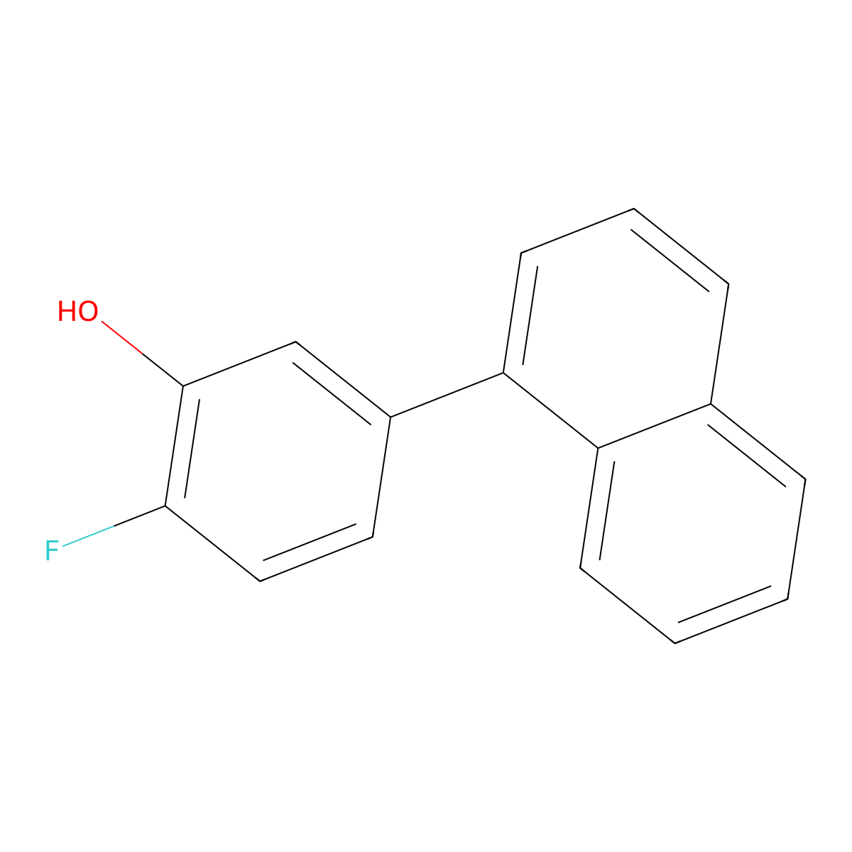 2-Fluoro-5-(naphthalen-1-yl)phenol molecular structure, CAS 1261936-36-0