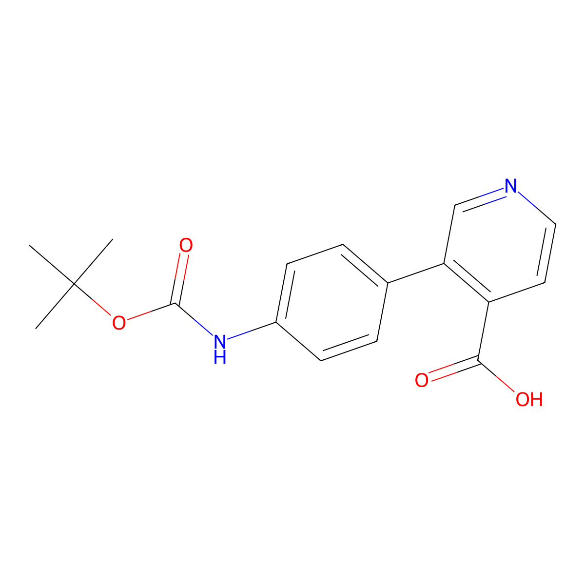 3-(4-BOC-Aminophenyl)isonicotinic acid molecular structure, CAS 1261936-48-4