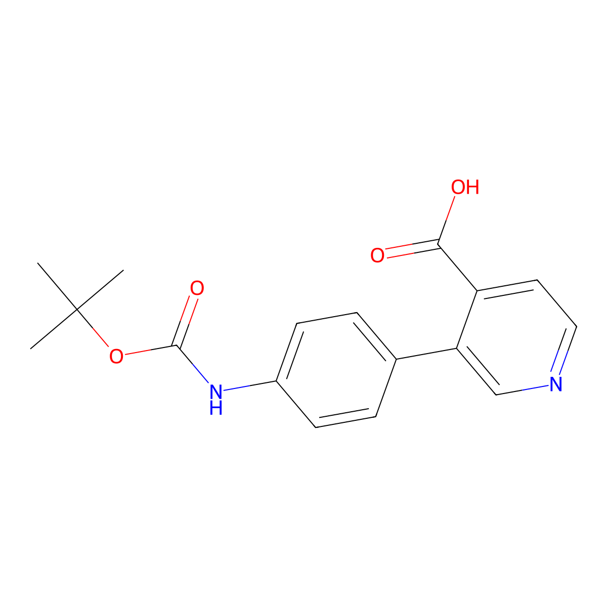 3-(4-BOC-Aminophenyl)isonicotinic acid molecular structure, CAS 1261936-48-4