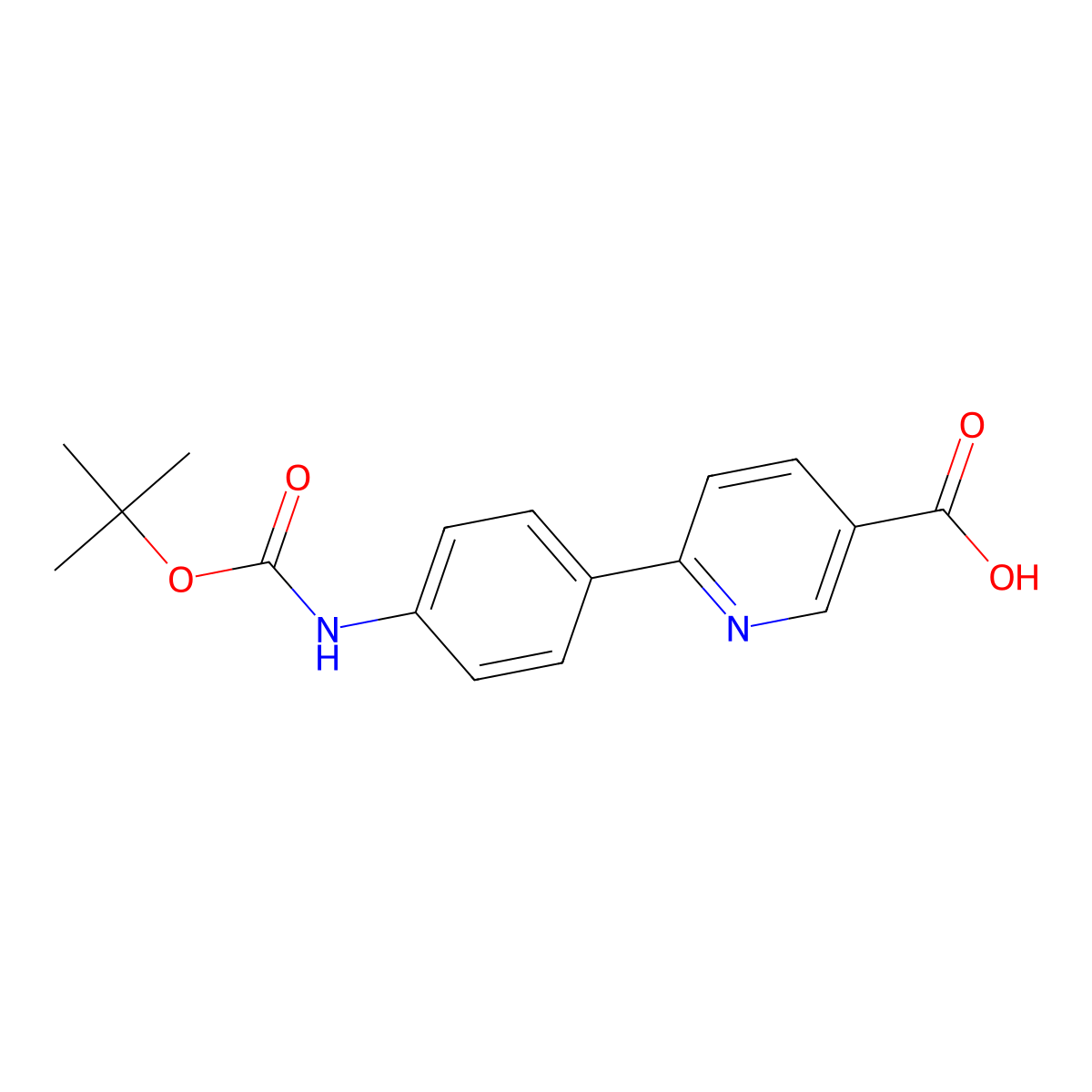 6-(4-BOC-Aminophenyl)nicotinic acid molecular structure, CAS 1261936-55-3