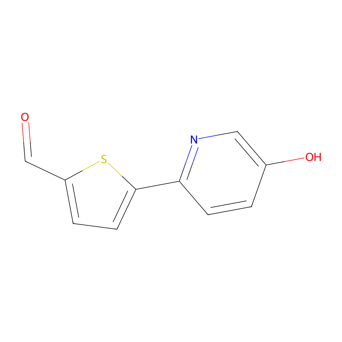 5-(5-Hydroxypyridin-2-yl)thiophene-2-carbaldehyde molecular structure, CAS 1261936-57-5