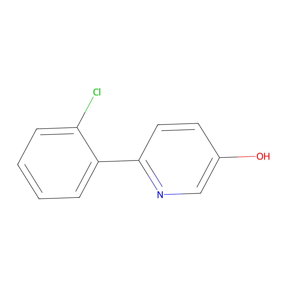 6-(2-Chlorophenyl)pyridin-3-ol molecular structure, CAS 1261936-65-5