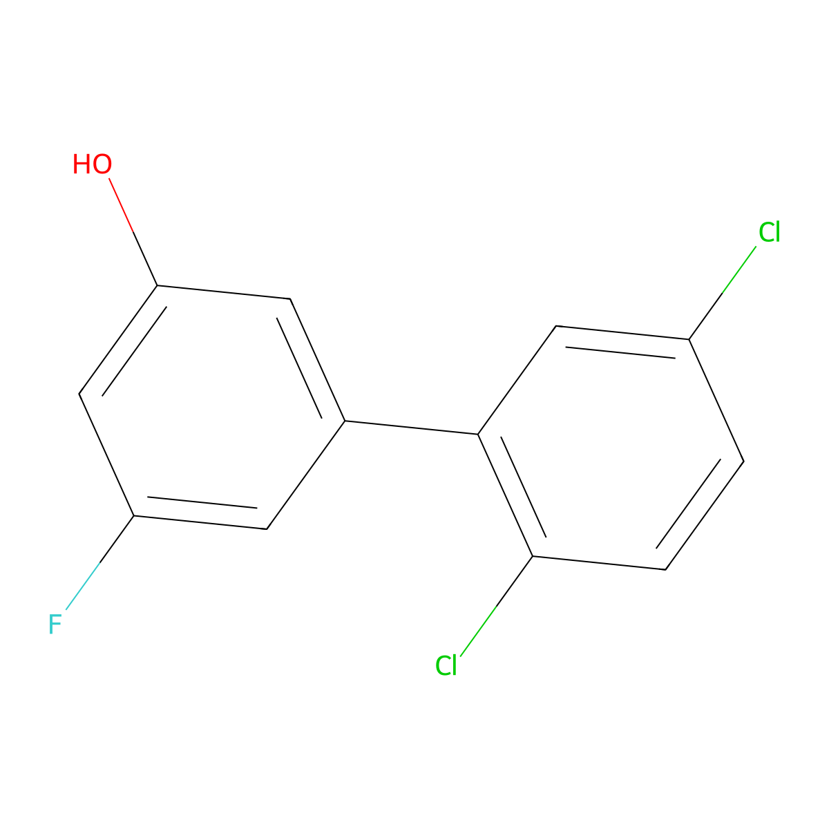 5-(2,5-Dichlorophenyl)-3-fluorophenol molecular structure, CAS 1261936-69-9