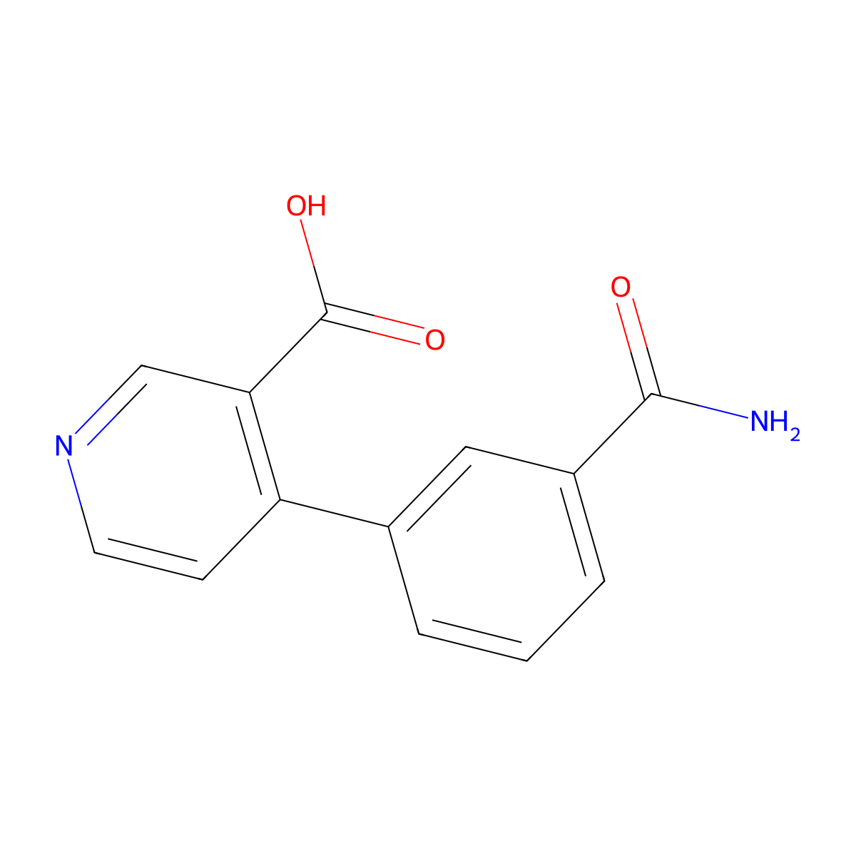 4-(3-Carbamoylphenyl)pyridine-3-carboxylic acid molecular structure, CAS 1261937-17-0