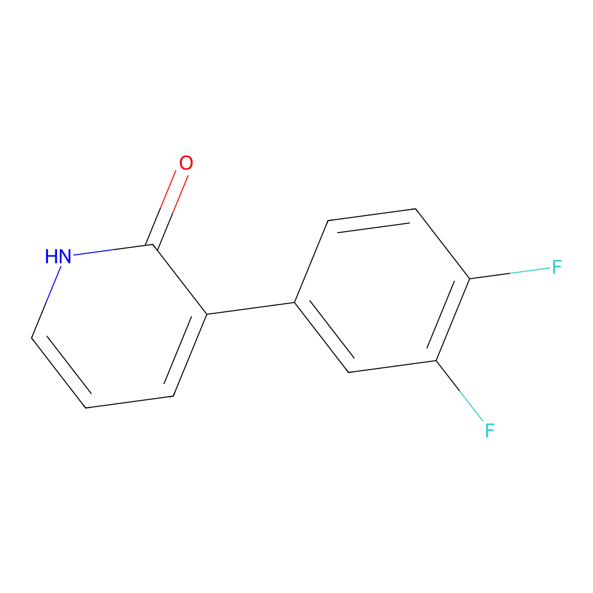 3-(3,4-Difluorophenyl)pyridin-2(1H)-one molecular structure, CAS 1261937-37-4