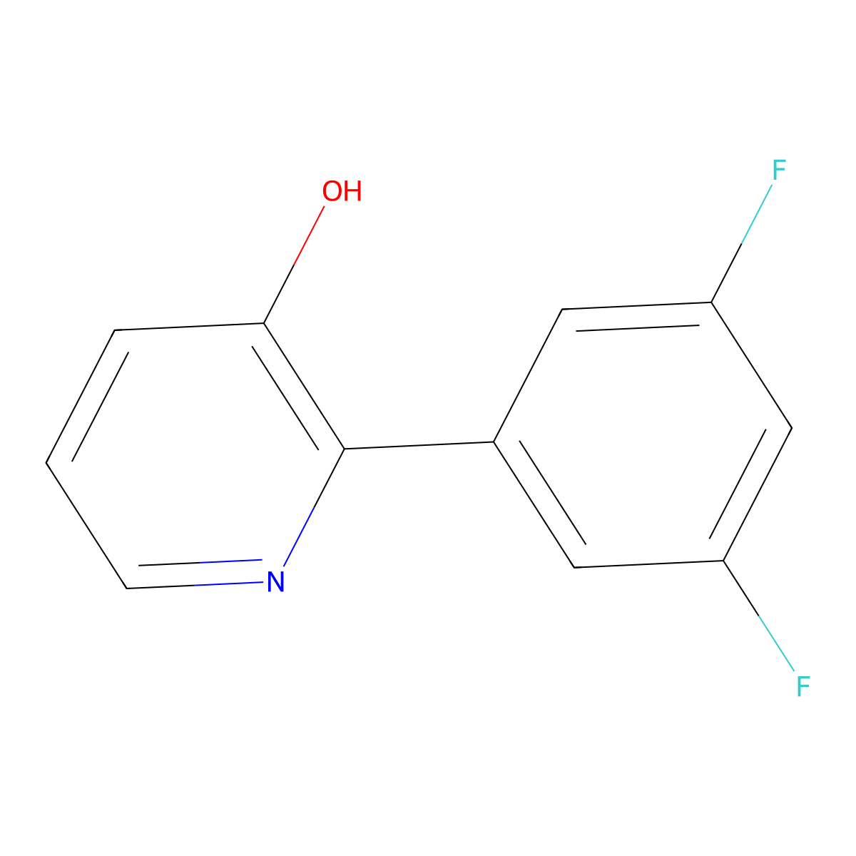 2-(3,5-Difluorophenyl)pyridin-3-ol molecular structure, CAS 1261937-42-1