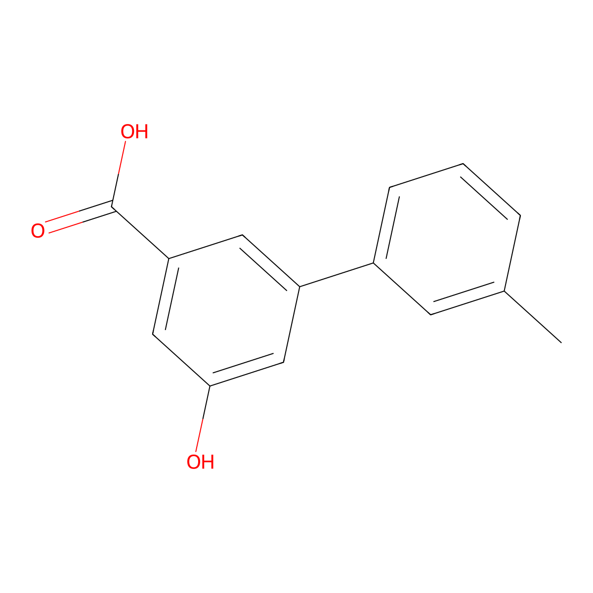 5-Hydroxy-3-(3-methylphenyl)benzoic acid molecular structure, CAS 1261937-72-7