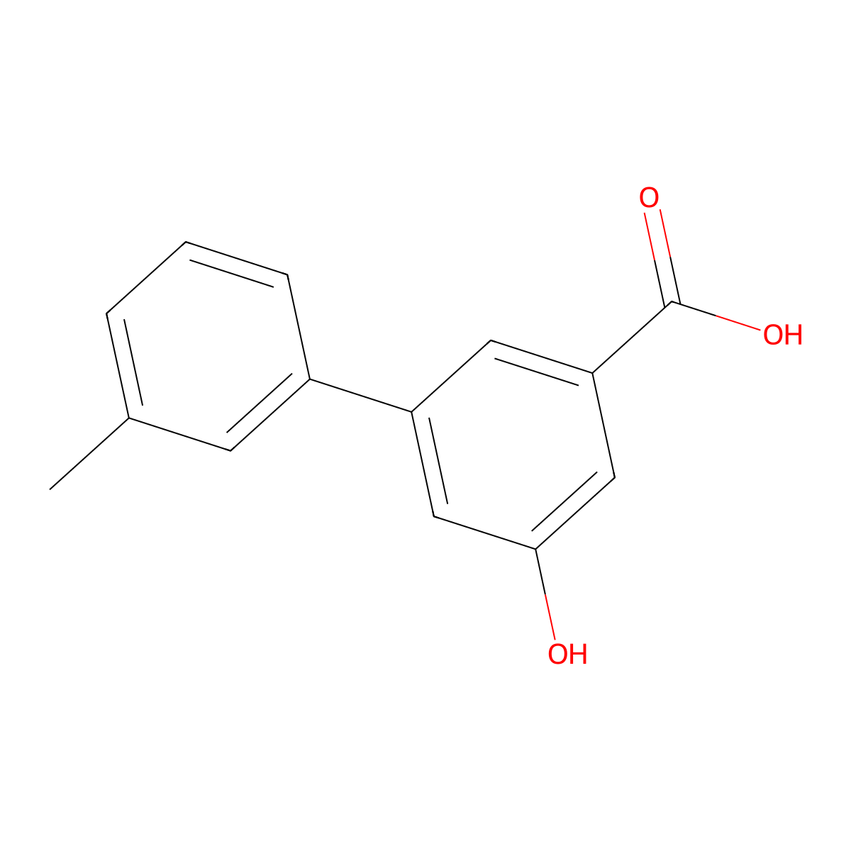 5-Hydroxy-3-(3-methylphenyl)benzoic acid molecular structure, CAS 1261937-72-7