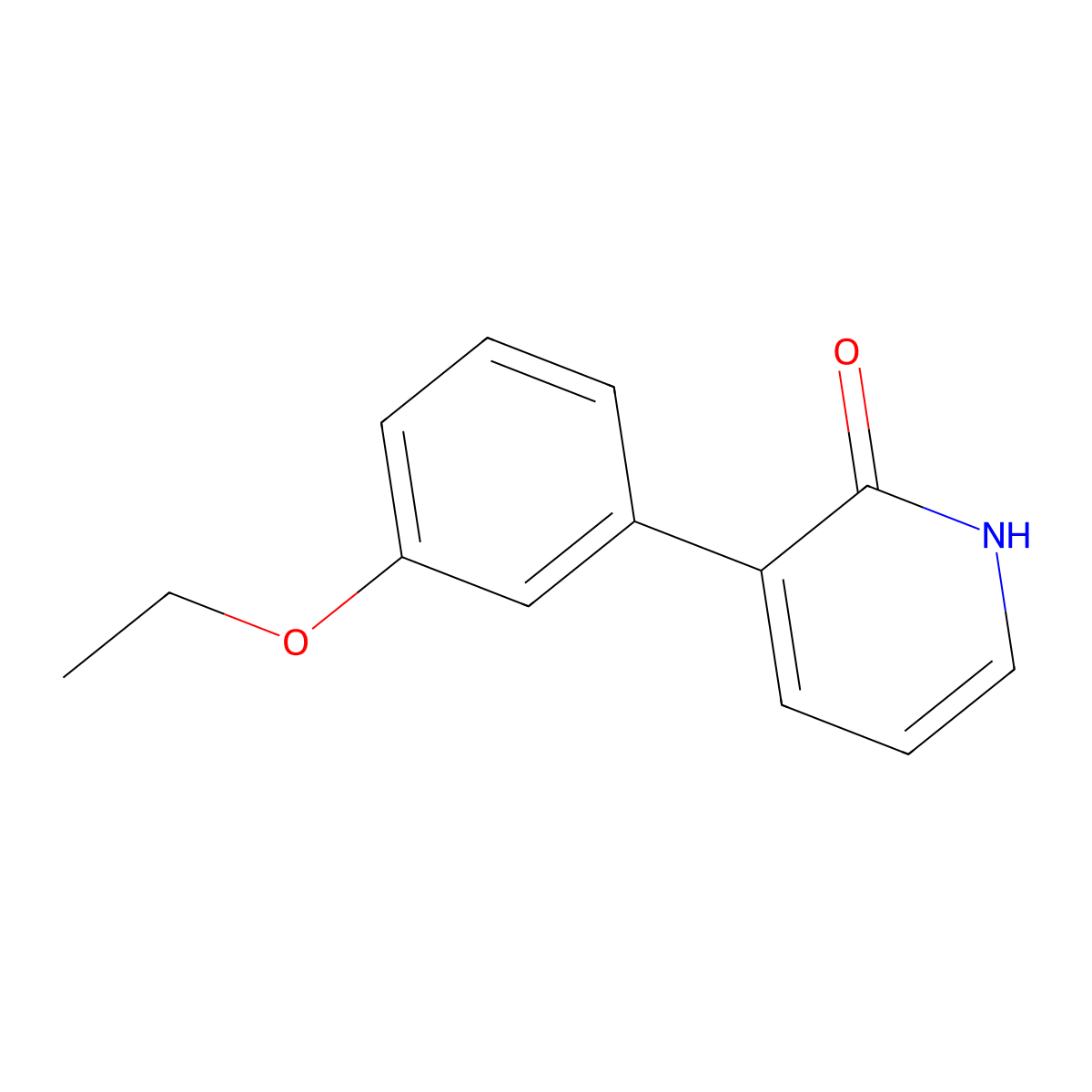 3-(3-Ethoxyphenyl)pyridin-2(1H)-one molecular structure, CAS 1261937-76-1