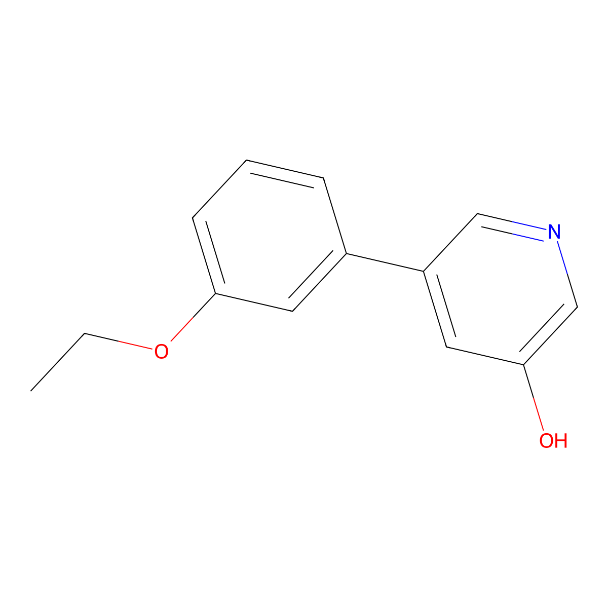 5-(3-Ethoxyphenyl)pyridin-3-ol molecular structure, CAS 1261937-79-4
