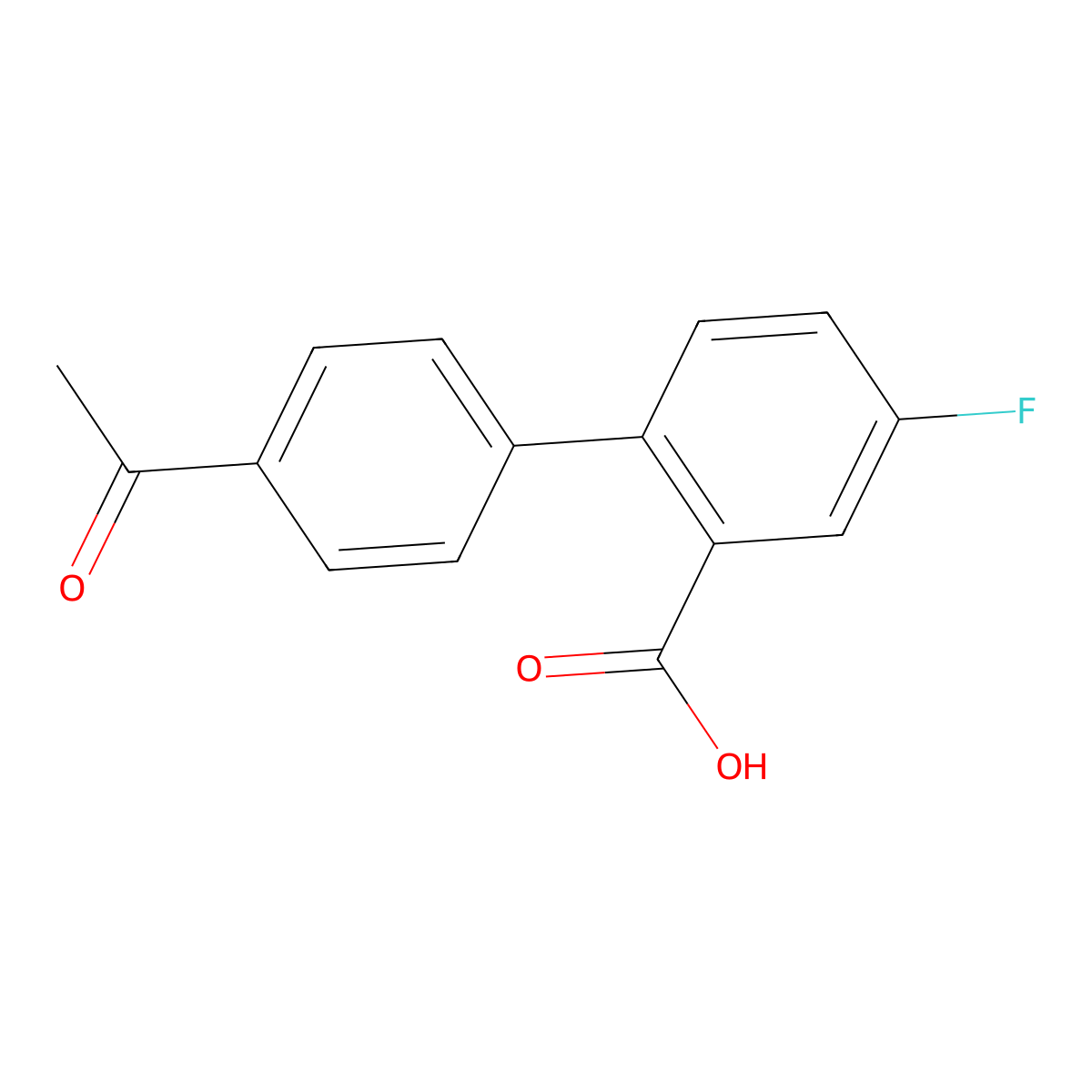 2-(4-Acetylphenyl)-5-fluorobenzoic acid molecular structure, CAS 1261938-07-1