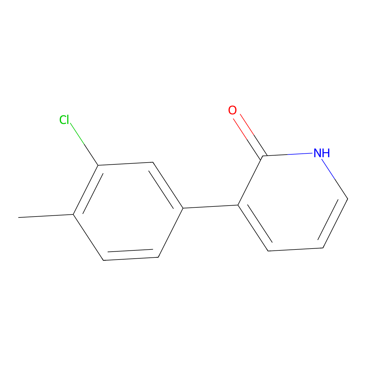 3-(3-Chloro-4-methylphenyl)-2-hydroxypyridine molecular structure, CAS 1261938-38-8