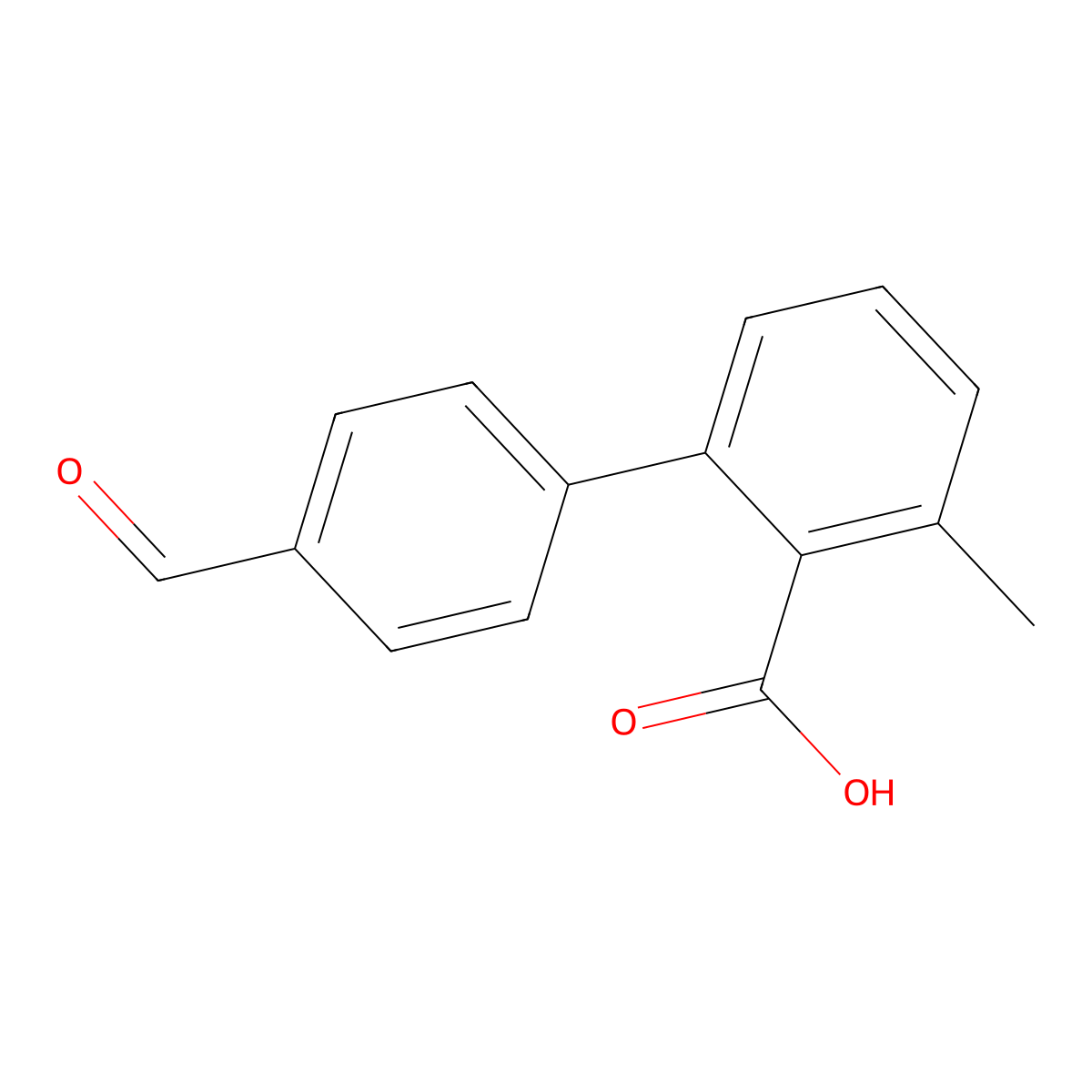2-(4-Formylphenyl)-6-methylbenzoic acid molecular structure, CAS 1261938-44-6