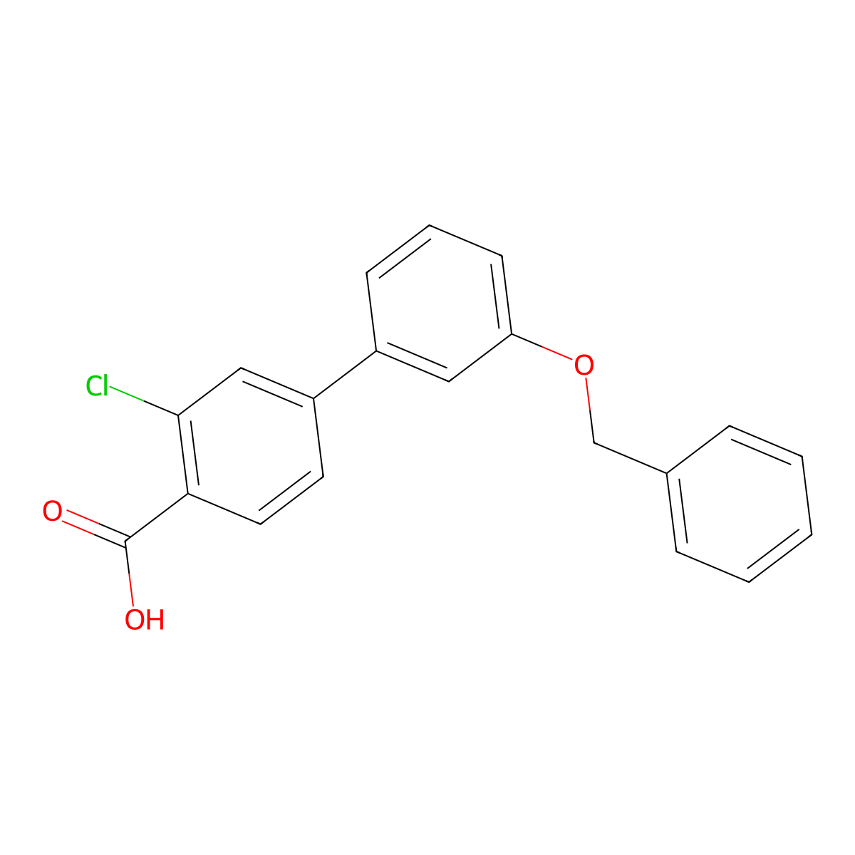 4-(3-Benzyloxyphenyl)-2-chlorobenzoic acid molecular structure, CAS 1261938-67-3