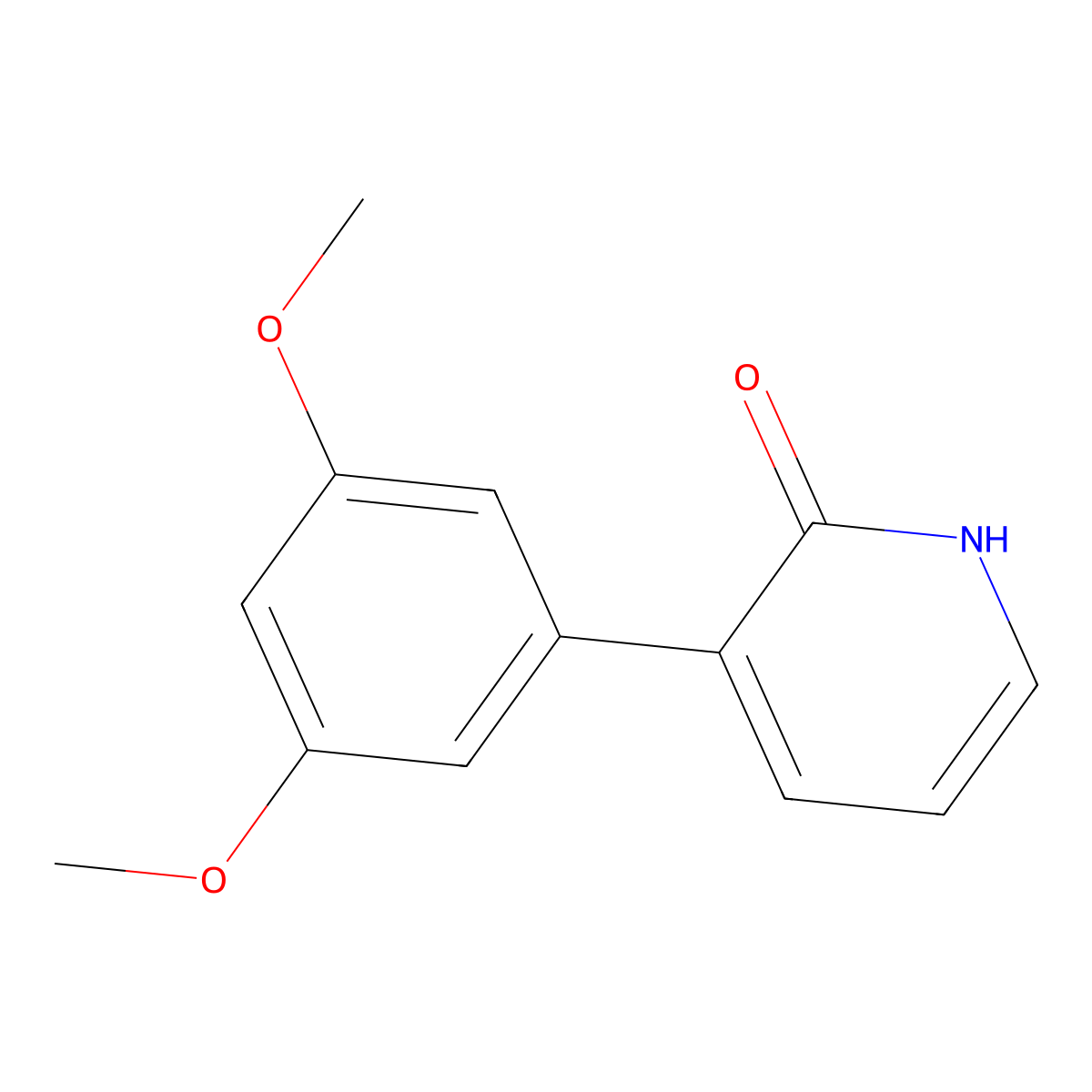 3-(3,5-Dimethoxyphenyl)pyridin-2(1H)-one molecular structure, CAS 1261938-91-3