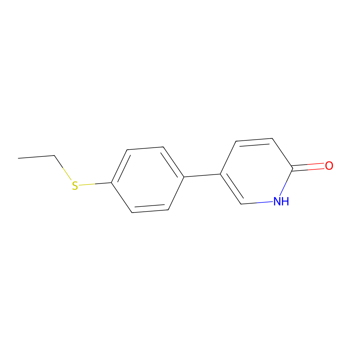 5-(4-Ethylthiophenyl)-2-hydroxypyridine molecular structure, CAS 1261939-00-7