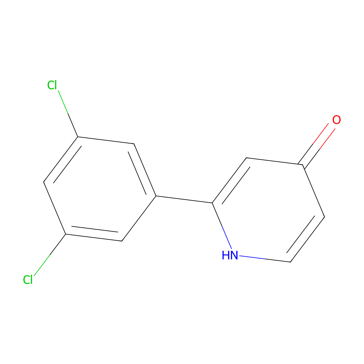 2-(3,5-Dichlorophenyl)-4-hydroxypyridine molecular structure, CAS 1261939-13-2