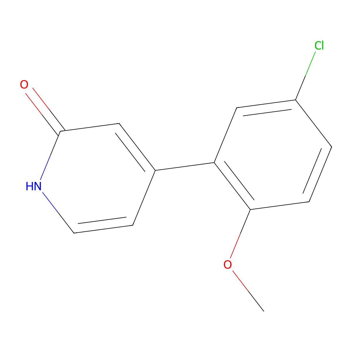 4-(5-Chloro-2-methoxyphenyl)-2-hydroxypyridine molecular structure, CAS 1261939-19-8