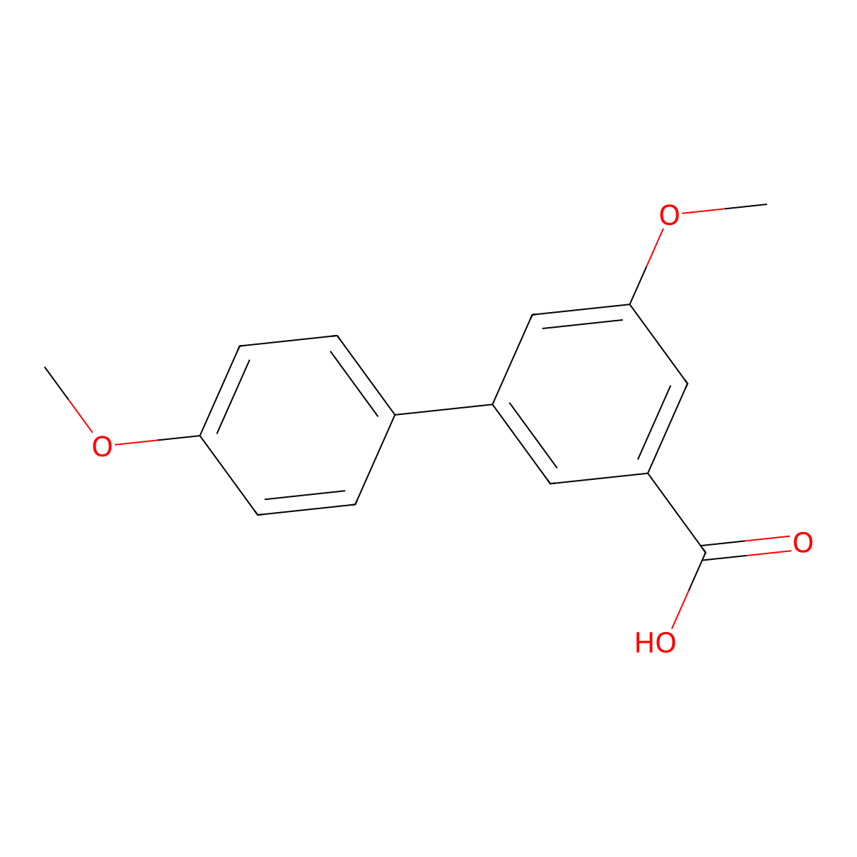 5-Methoxy-3-(4-methoxyphenyl)benzoic acid molecular structure, CAS 1261939-24-5