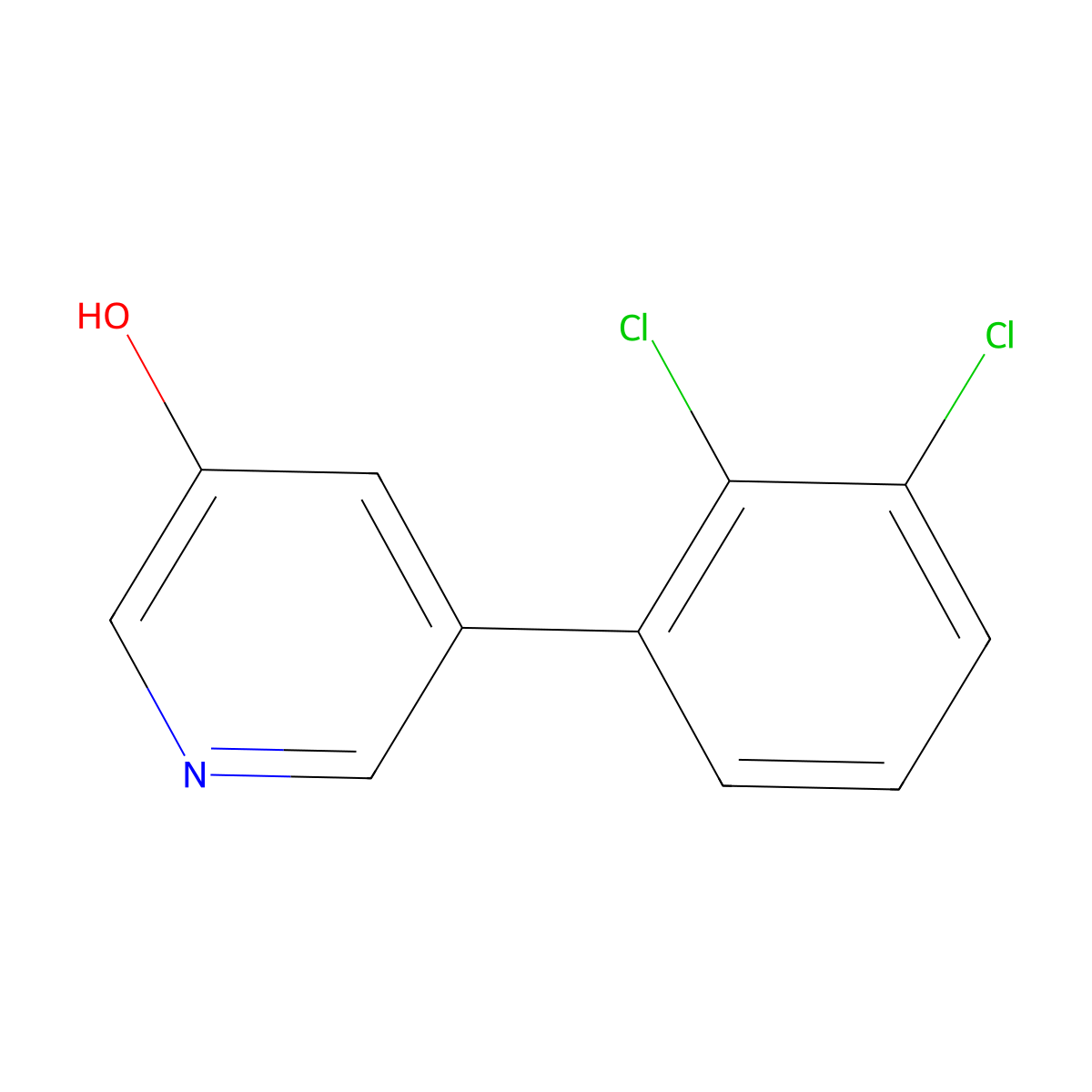 5-(2,3-Dichlorophenyl)pyridin-3-ol molecular structure, CAS 1261939-40-5